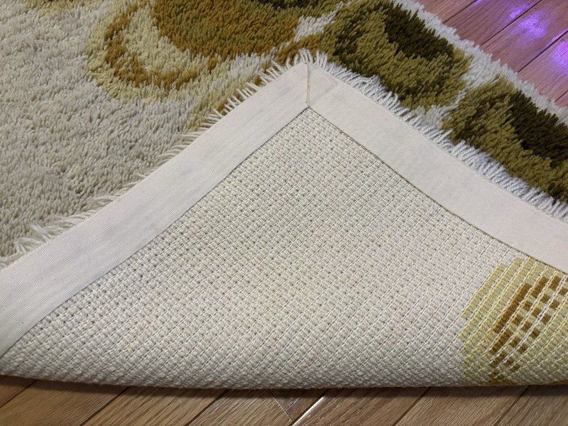 Vintage 1970’s Danish Scandinavian Wool Rya Shag Rug Runner 129”x27” Hallway gallery