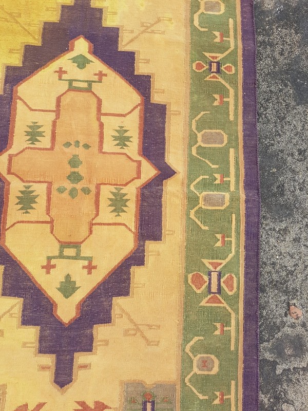 Vintage Traditional Handmade Turkish Style Geometric Cotton Rug 157x95 cm gallery