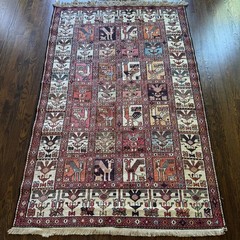 Kilim Soumak Shahsavan Tribal Area Rug 6 x 4 Ft Silk Wool Tapestry