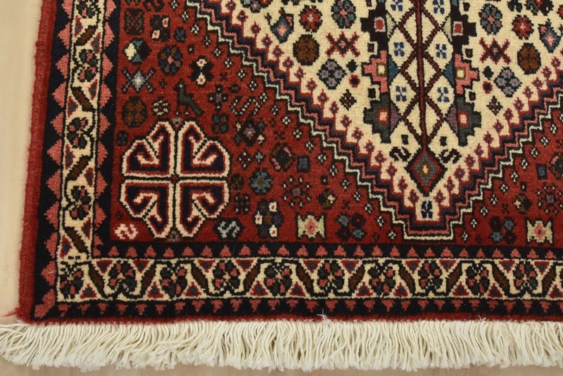 Abadeh Rug 2’3” x 3’5” Ivory Wool Vintage Tribal Hand-Knotted Oriental Carpet gallery