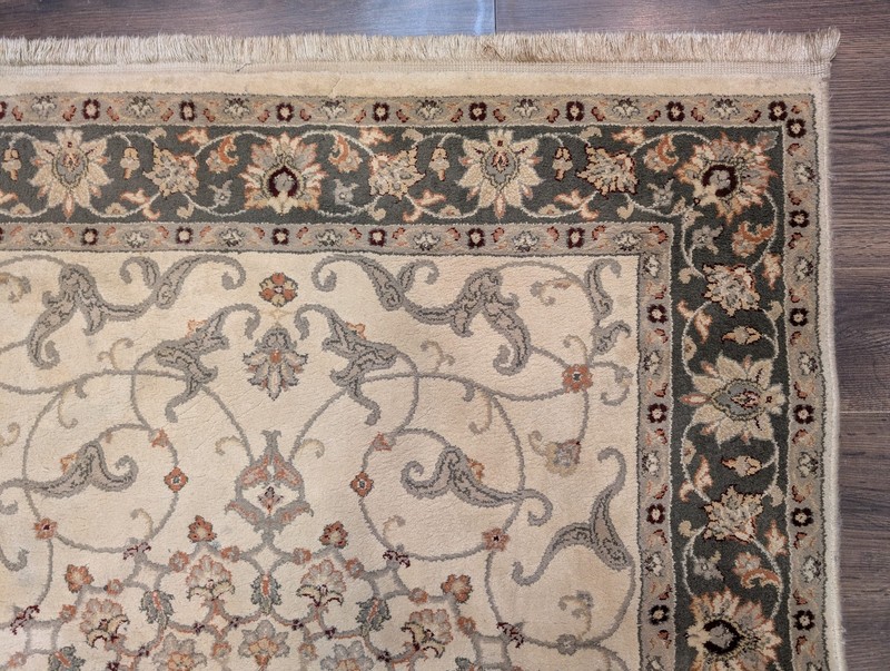 Per'sian Design Rug 4x6, Cream & Green, Medallion, Belgium Power-Loomed Rug gallery