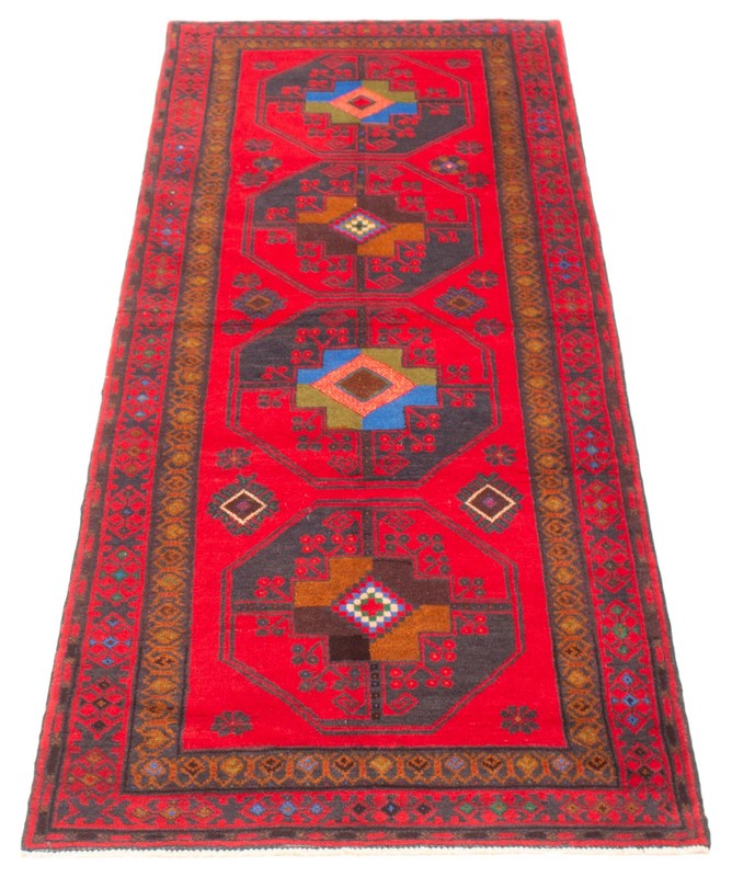 3'4" x 9'2" Vintage Hand-knotted Runner Rug Traditional Oriental Wool Carpet gallery