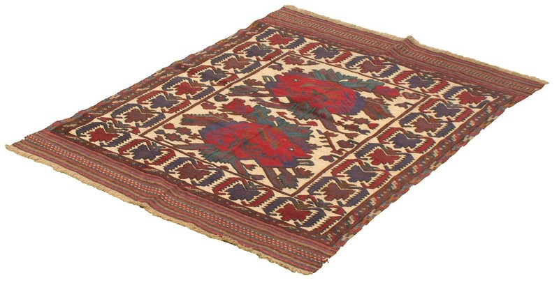 Vintage Hand-Knotted Area Rug 4'1" x 5'9" Traditional Oriental Wool Carpet gallery