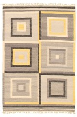 Vintage Hand Woven Area Rug 4’6″ x 6’7″ Traditional Wool Oriental Carpet