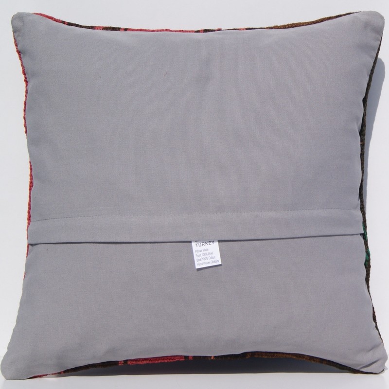 Turkish Wool Cushion Wide Stripes Design home decor textile art 16" x 16" gallery