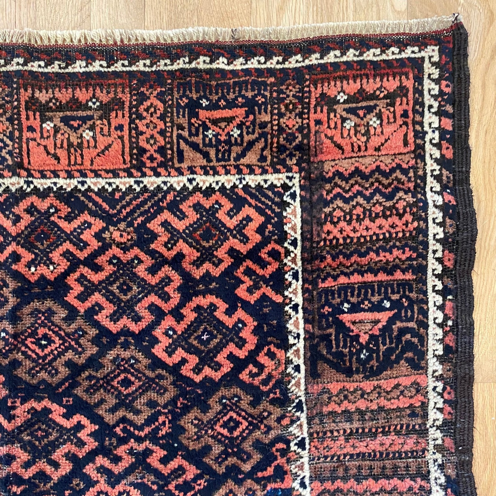 Vintage Rug 3' 2 x 5' 2 Brown Tribal Hand Knotted Oriental Rug gallery