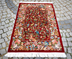 Silk Rug 100 % Bamboo Silk Rug 39” x 59” Home Decor Silk Bamboo Wall Rug