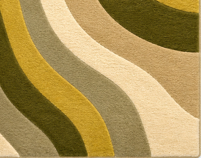 Green Abstract Contemporary Wool Area Rug Hand Tufted Modern Carpet Decor gallery