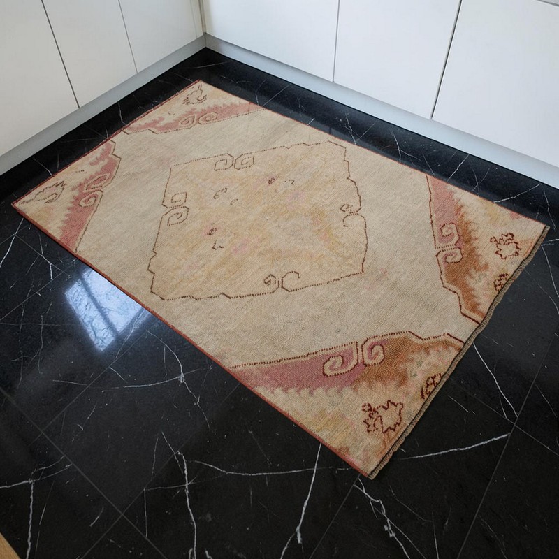 Vintage Rug, Handmade Rug, Turkish Rug, Wool Oushak Rug, Antique Rug, 3x5 Rug gallery