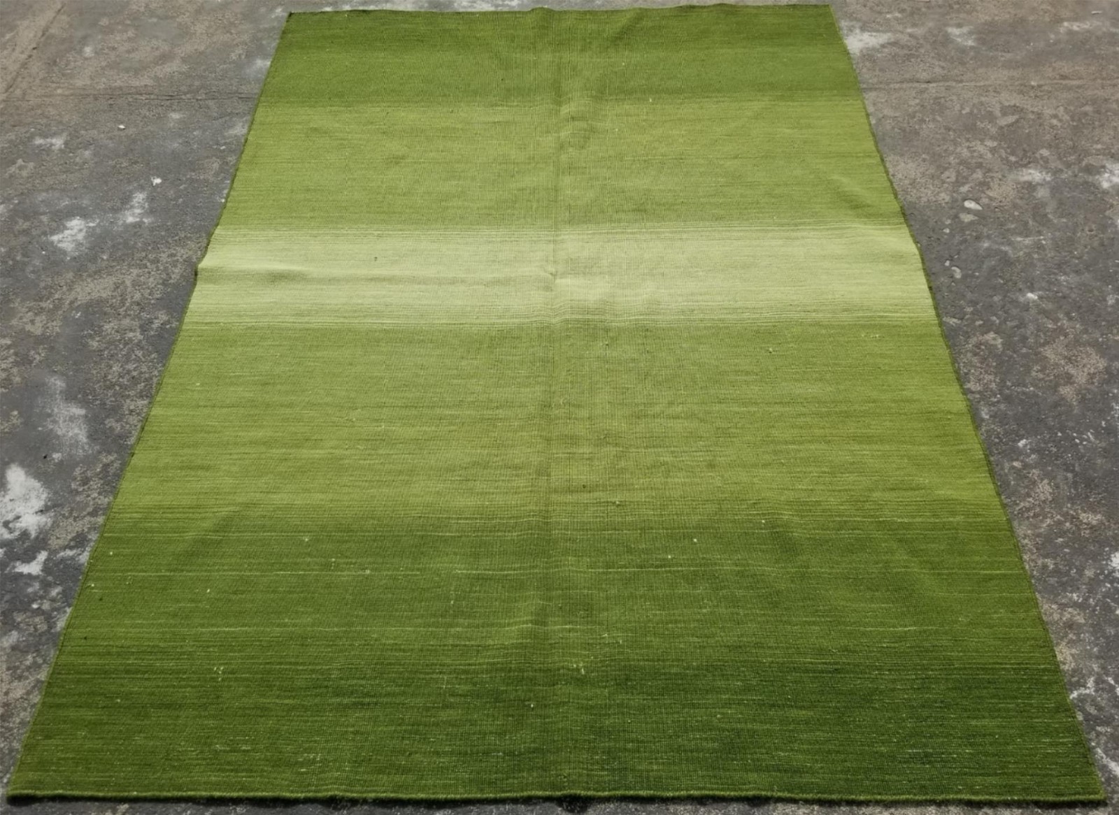 Vintage Traditional Handmade Gabbeh Wool Green Area Rug 238x166cm gallery