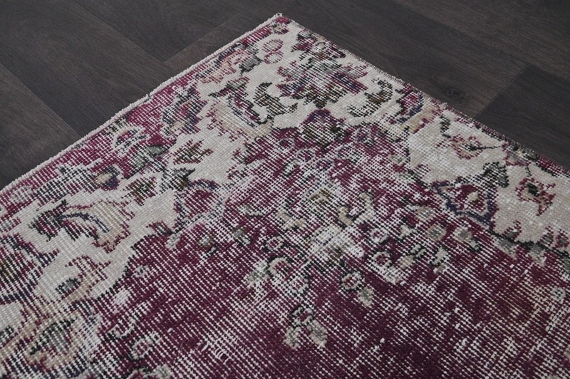 Oushak Turkish Vintage Rug 5x9 Kilim Rug Anatolian Handmade Boho Decor PURPLE gallery