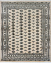 Vintage Hand-Knotted Area Rug 7’11” x 9’6″ Traditional Oriental Wool Carpet