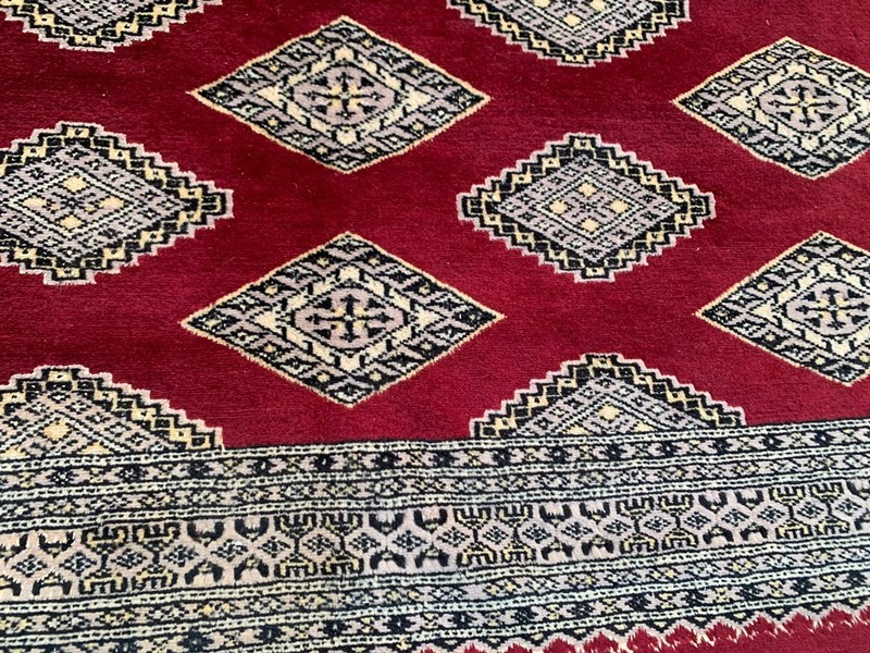Vintage Afghan Rug, Jaldar Bokhara Rug, Traditional Area Carpet (6x9 ft.) gallery