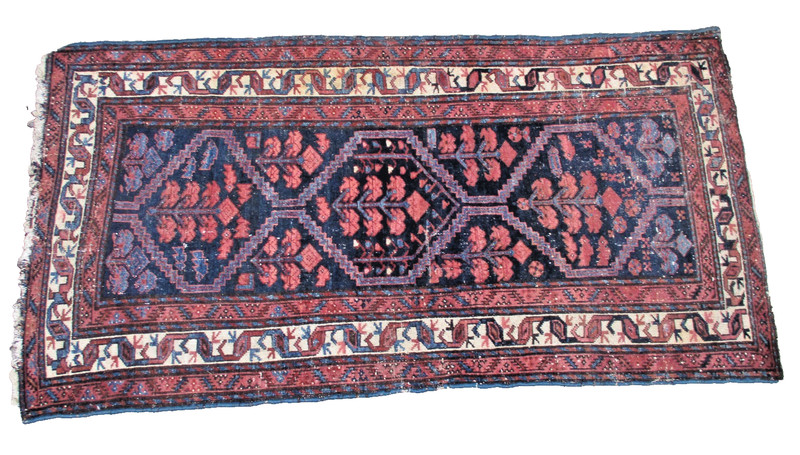 antique hamadan rug 3' x 7' gallery