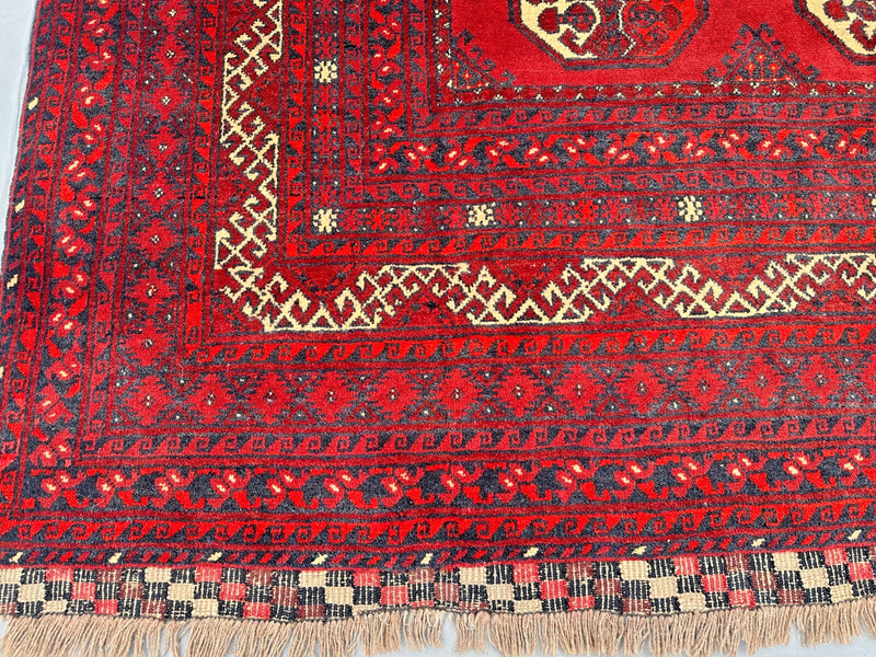 One of a kind Handmade Turkoman Ersari Tekka Area Rug | Persian Style Nomad Rug gallery