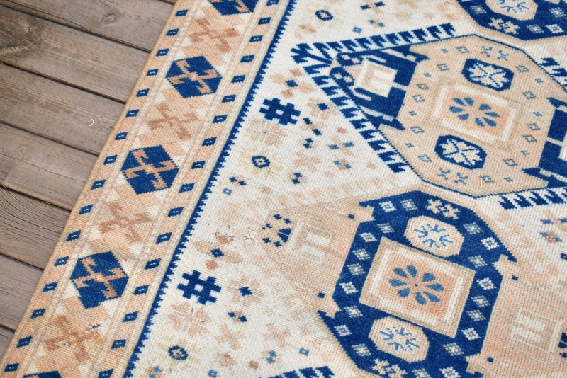 Turkish Rug 41''x66'' Vintage Light Muted Color Rug Oushak Carpet 105x170cm 3x5 gallery