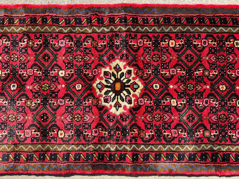 2x13 LONG NARROW ANTIQUE RUNNER RUG handmade handwoven fine wool red clean real gallery