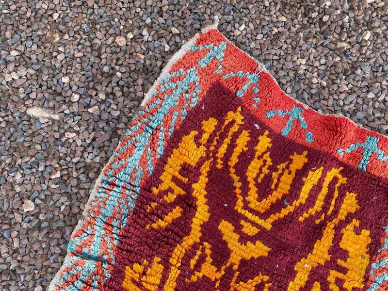 Moroccan Cotton Vintage Berber Rug, Assorted Home Decor Shaggy Rug 2'3x5'7 ft gallery
