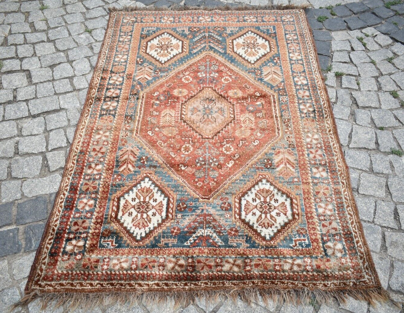 Antique Caucasian Rug 44'' x 64'' Collector Item Hand-knotted Rug Home Decor Rug gallery