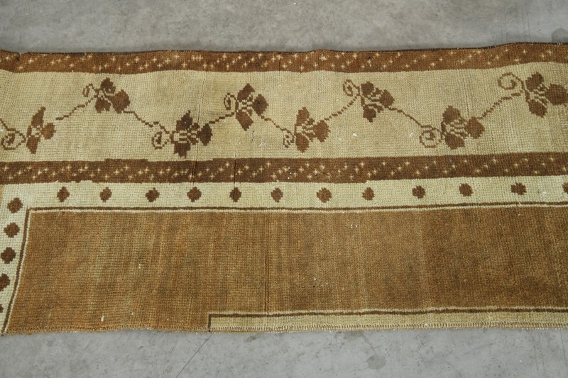 2x7 runner rug, handmade vintage turkish rug runner, small oushak rug,710 gallery