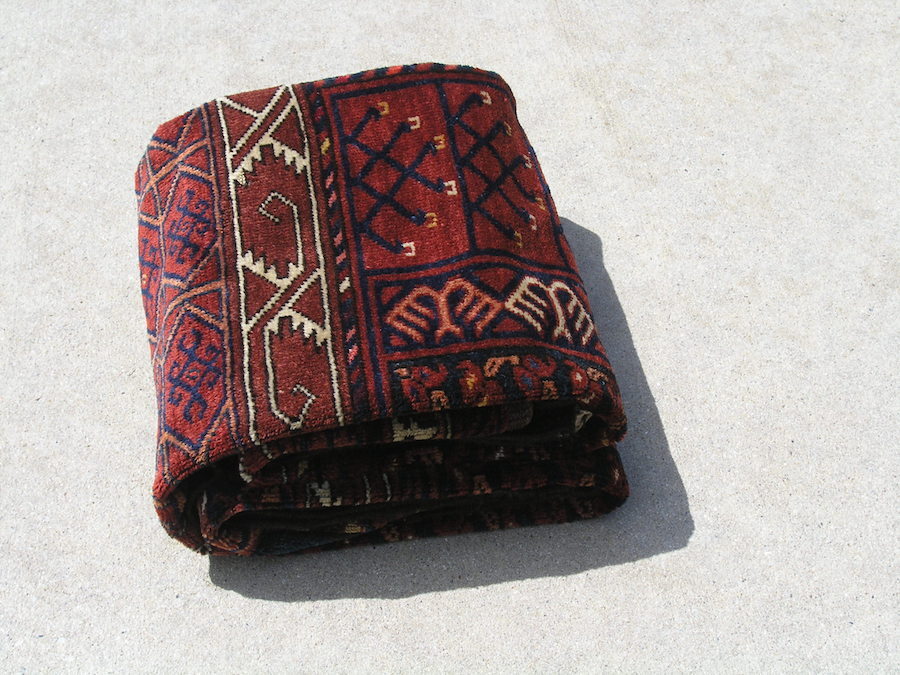 Antique 19 C Turkoman Yomut Yomud W Turkestan Ensi EngSi Rug 55x77" Soak Washed gallery