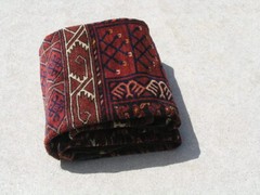 Antique 19 C Turkoman Yomut Yomud W Turkestan Ensi EngSi Rug 55×77″ Soak Washed