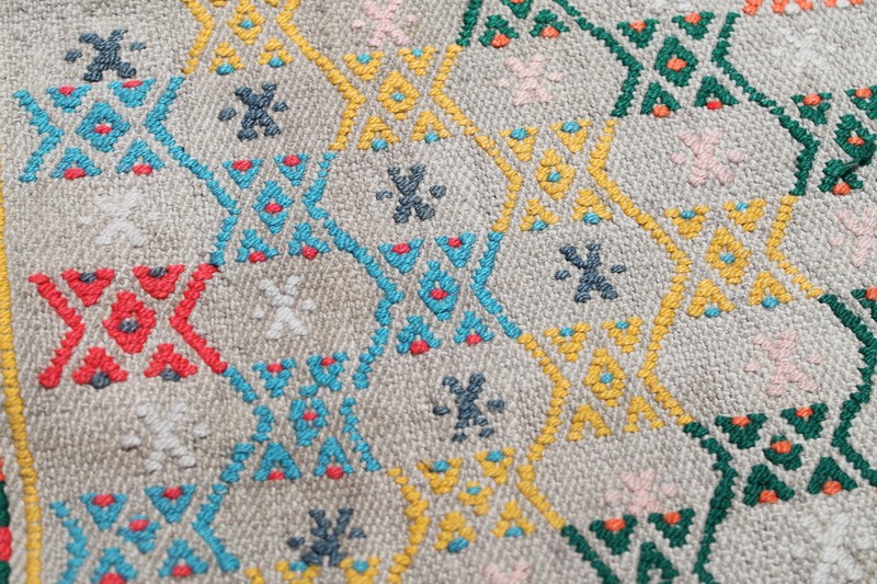 Turkish Kilim Rug 34''x43'' Hand Woven Konya Cicim Kilim 88x110cm gallery