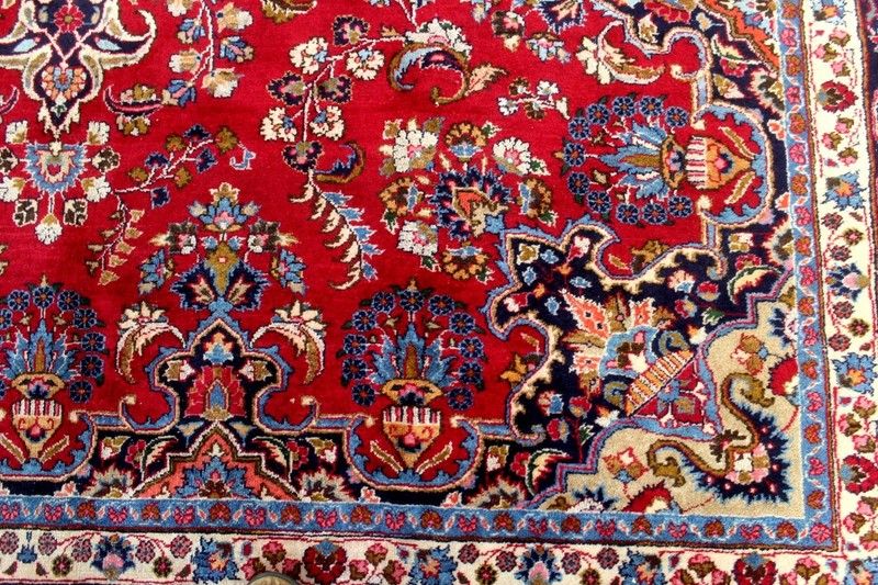 10X12 1960's GENUINE SIGNED 200+KPSI HAND KNOTTED VEGETABLE DYE WOOL MASHADD RUG gallery