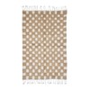 Moroccan Handmade Beni Ourain Rug4'9x7'6 Berber Checkered Beige & White Wool Rug gallery