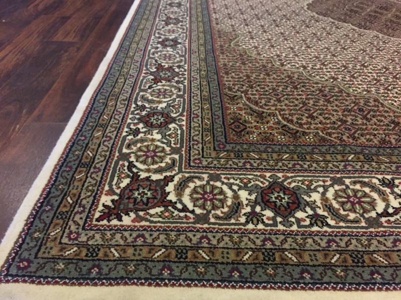 On Sale Genuine Hand Knotted Indo Oushak Fish Geometric Area Rug Carpet 8x10,29 gallery