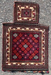 Vintage Hand-Knotted Pile Salt-Bag – Qashqa’i or Kurdish (18 x 27″)