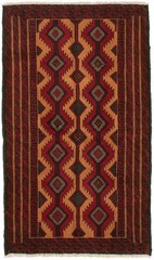 Vintage 3’4″ x 5’10” Traditional Hand Knotted Vegetable Dye Wool Area Rug