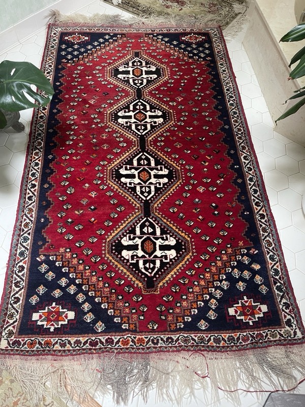 4x6 ft. Handmade Vintage Quasqui Wool Rug gallery