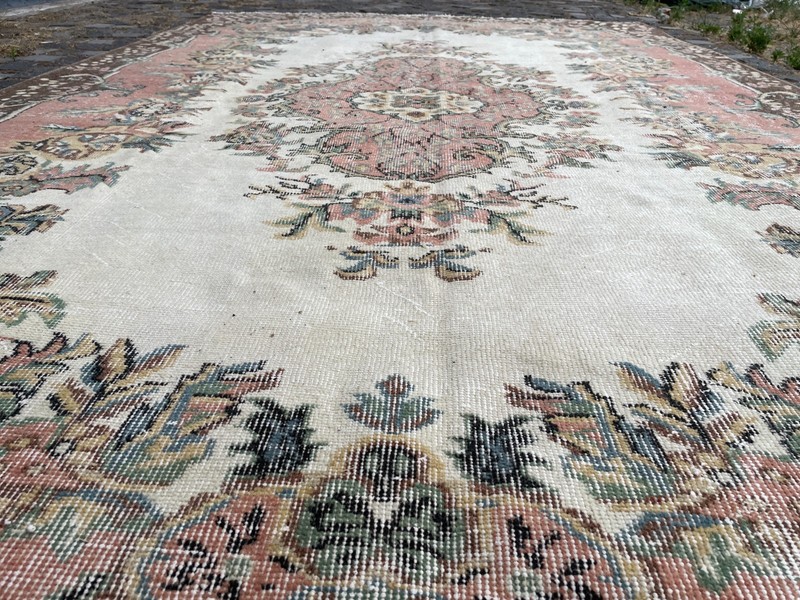 Turkish Vintage Rug, Handmade Wool Rug, Bohemian Large Rug, 6,6 x 10, ft gallery
