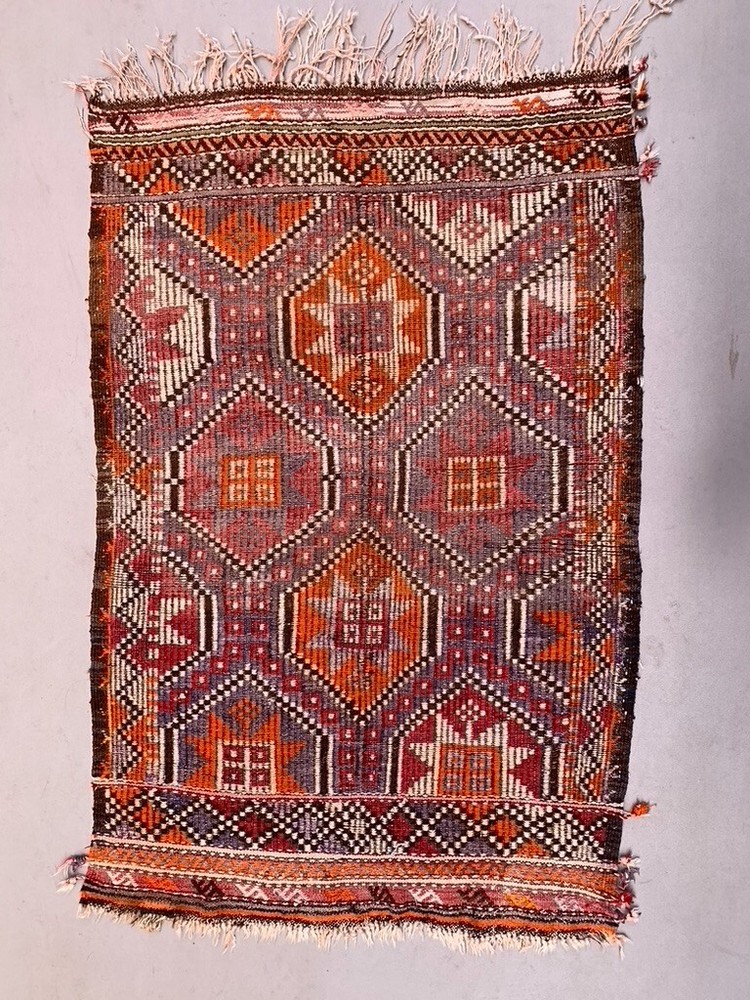 Vintage Turkish Kilim Rug 150x92 cm Wool Kelim, Medium