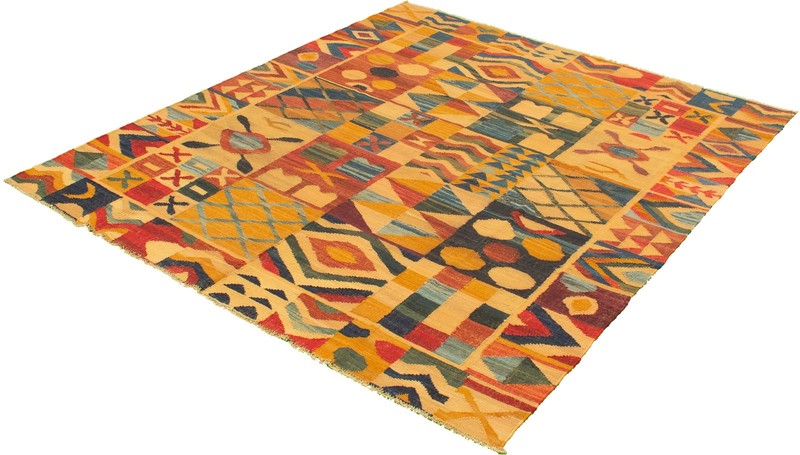 Vintage Hand Woven Area Rug 8'6" x 9'10" Traditional Wool Oriental Carpet gallery