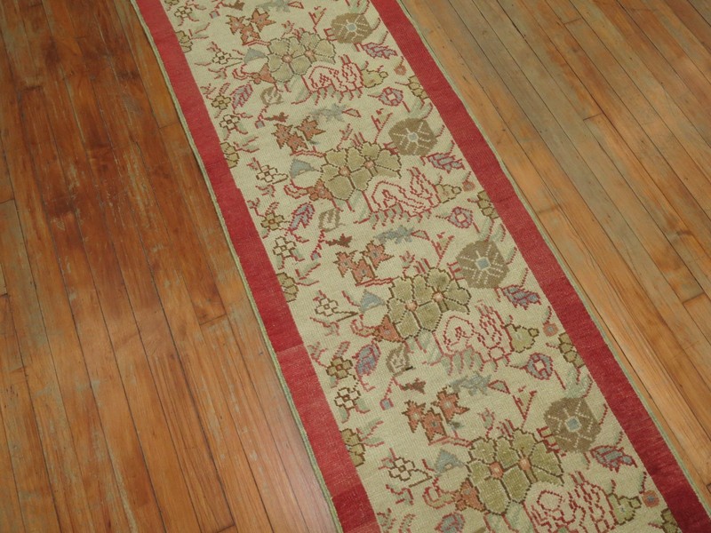Vintage Turkish Oushak Ushak Rug Size 2'2''x10'8'' gallery