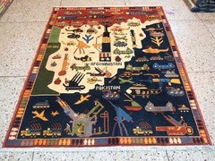 Handmade Afghan Wool Amazing War Rug Great Quality 8x5ft