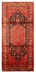 Vintage Hand-Knotted Area Rug 4’6″ x 10’1″ Traditional Wool Carpet