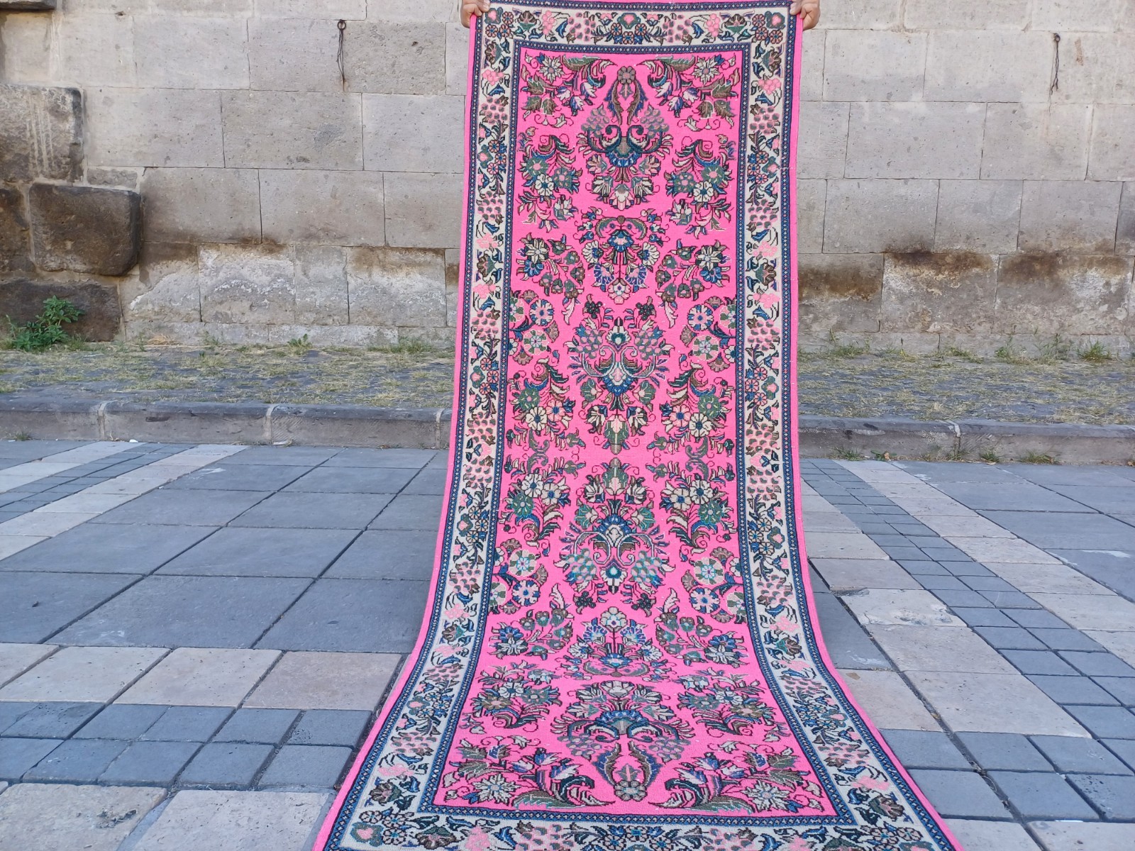 3x7 Sarouk Persian Patterned runner rug 2.56 x 7.22 ft Vintage rug 78 x 220 cm gallery