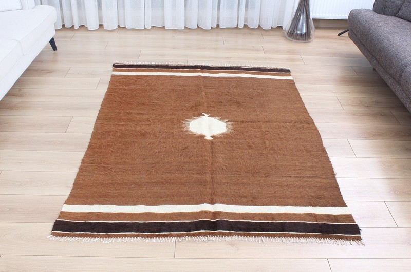Blanket Siirt Blanket Turkish 4.56' x 6.17' Vintage Fast Shipment 11794 gallery