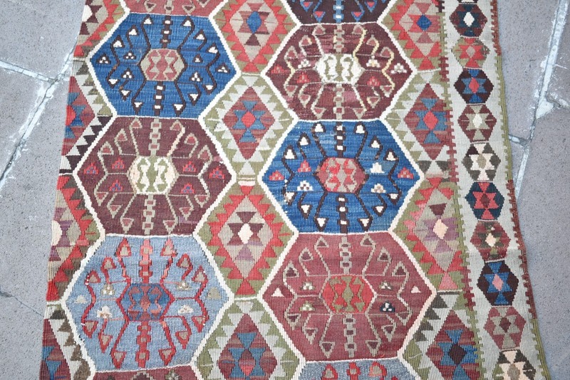 Antique Turkish Rug 34'' x 112'' Collector's Item Fragment Kagizman Wool Rug gallery