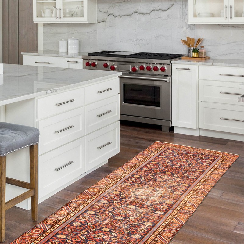 2'11" x 10'4" Vintage Hand-knotted Runner Rug Traditional Oriental Wool Carpet gallery