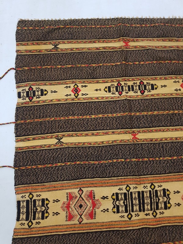 Vintage Handmade Traditional Anatolian Striped Kilim Floor Rug Carpet 242x148 cm gallery