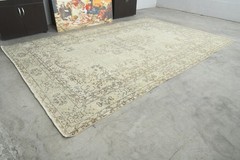 7×11 Turkish Wool Area Rug Hand-Knotted Large Vintage Oushak Carpet Rugs,681