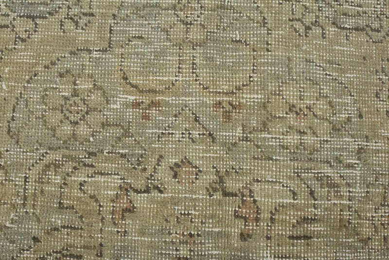 Vintage Anatolia 9’8” x 12’11” Beige Distressed Wool Hand-Knotted Oriental Rug gallery