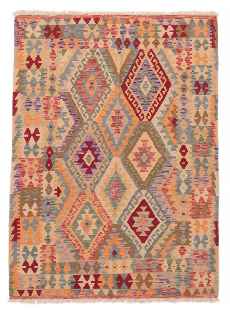 Vintage Hand Woven Area Rug 4'10" x 6'4" Traditional Wool Oriental Carpet