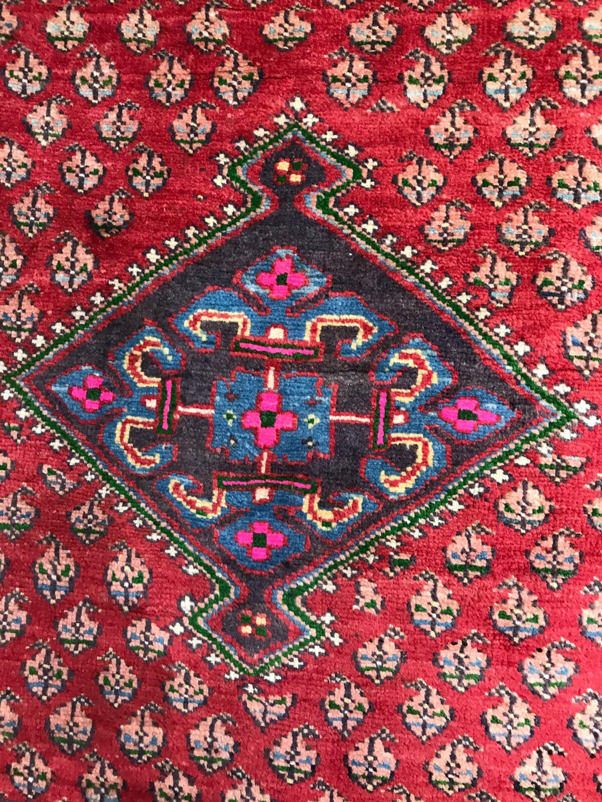 Old Hand Knotted wool rug mo511 3'5"x10'6" gallery