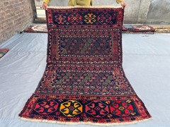 4×6 Vintage Afghan Hand Woven Kilim Rug Caucasian Style Geometric Tribal Carpet