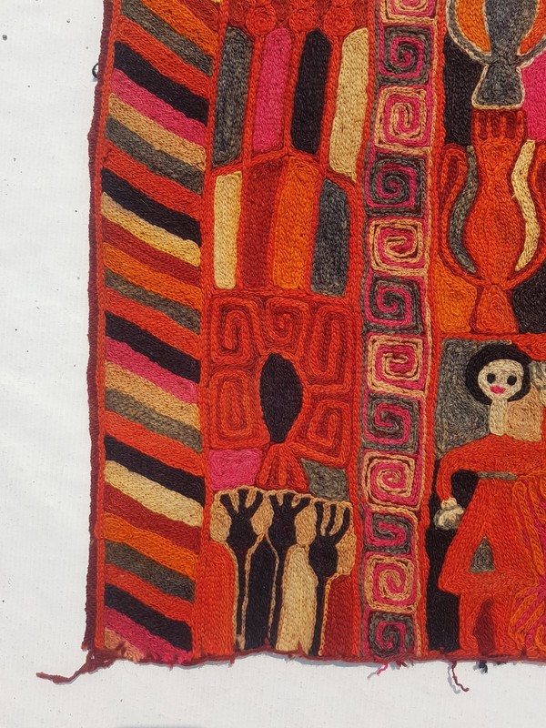 Vintage Traditional Handcrafted Lovely Embroidery Rug for Home Décor 86x48 cm gallery